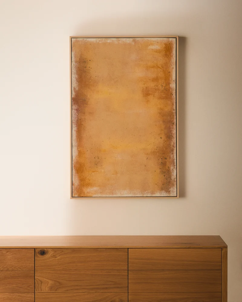 Selnar yellow abstract picture 60 x 90cm