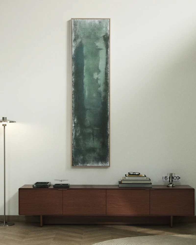 Selnar green abstract picture 182 x 47cm