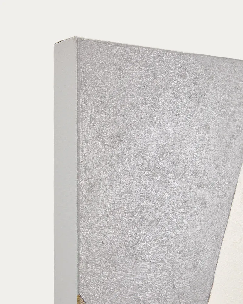 Marvilo grey and mustard abstract canvas 120 x 200cm
