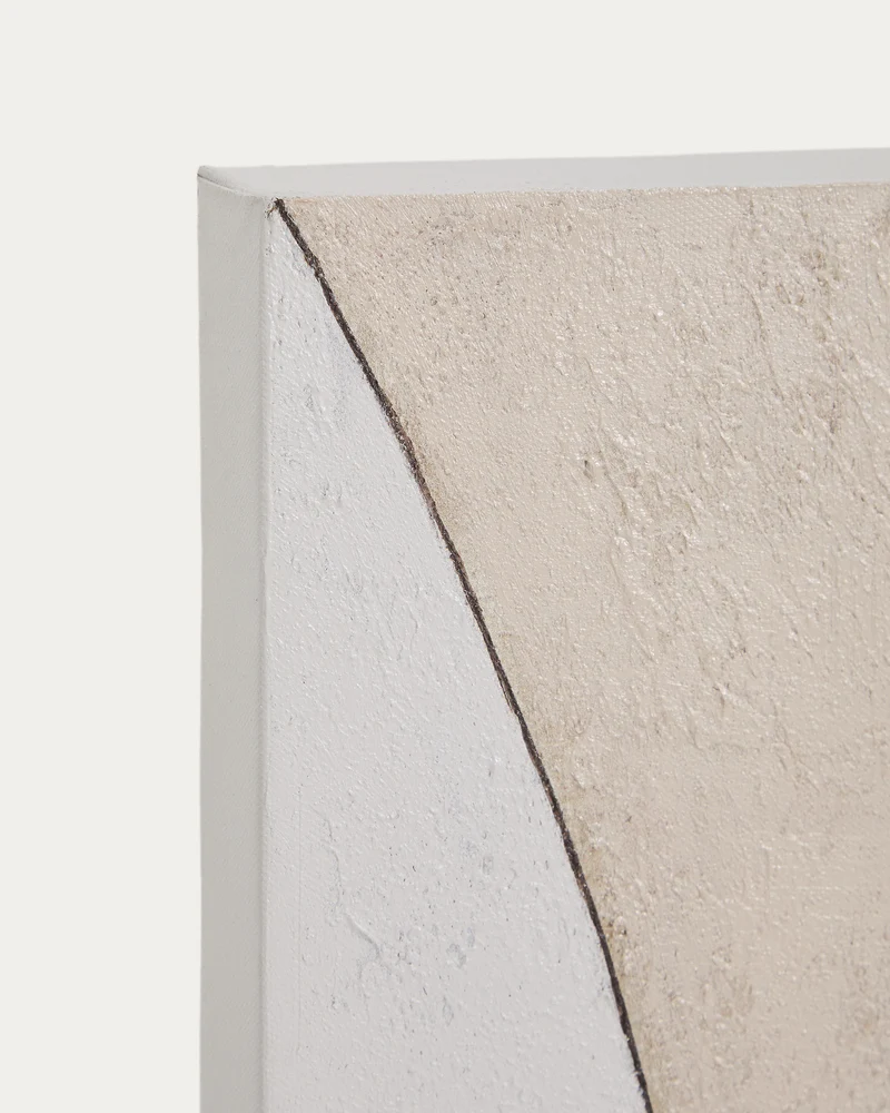 Marvilo grey and mustard abstract canvas 80 x 100cm