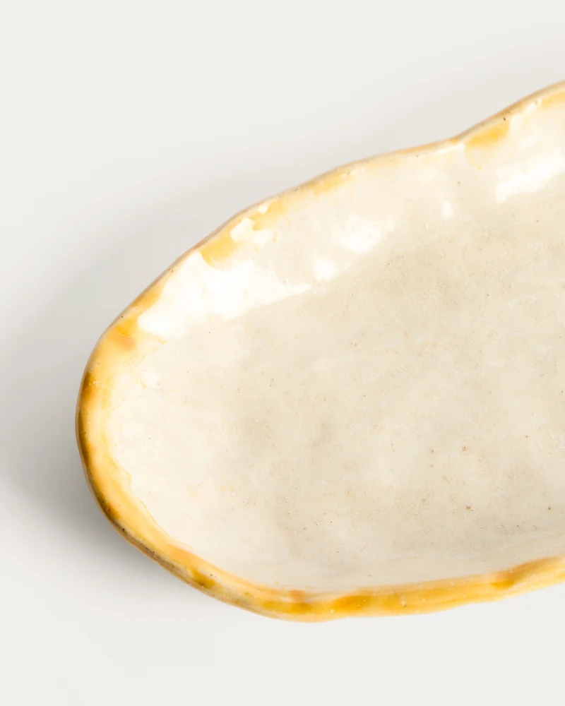 Belor white ceramic tray 31.8 x 13cm