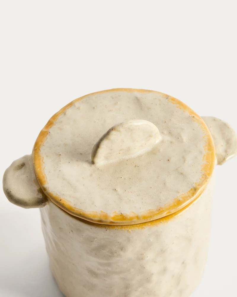 Belor white ceramic pot 13.5cm