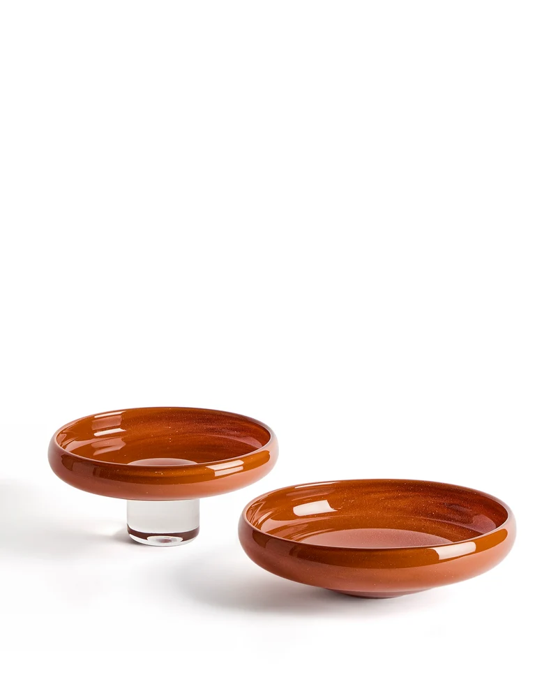 Denuo red glass table centrepiece Ø28cm