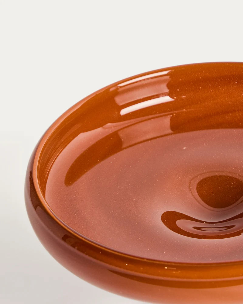 Denuo red glass table centrepiece Ø28cm