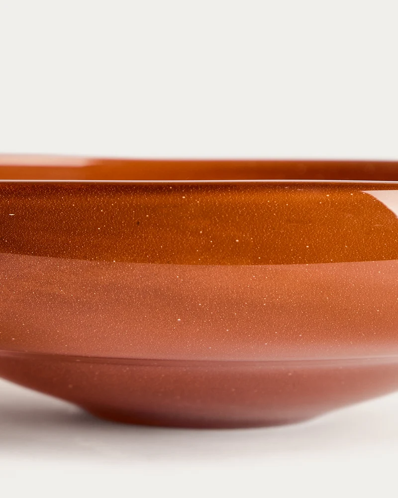 Denuo red glass centrepiece Ø34cm