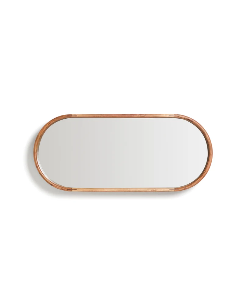 Berale acacia wood mirror 76 x 33cm