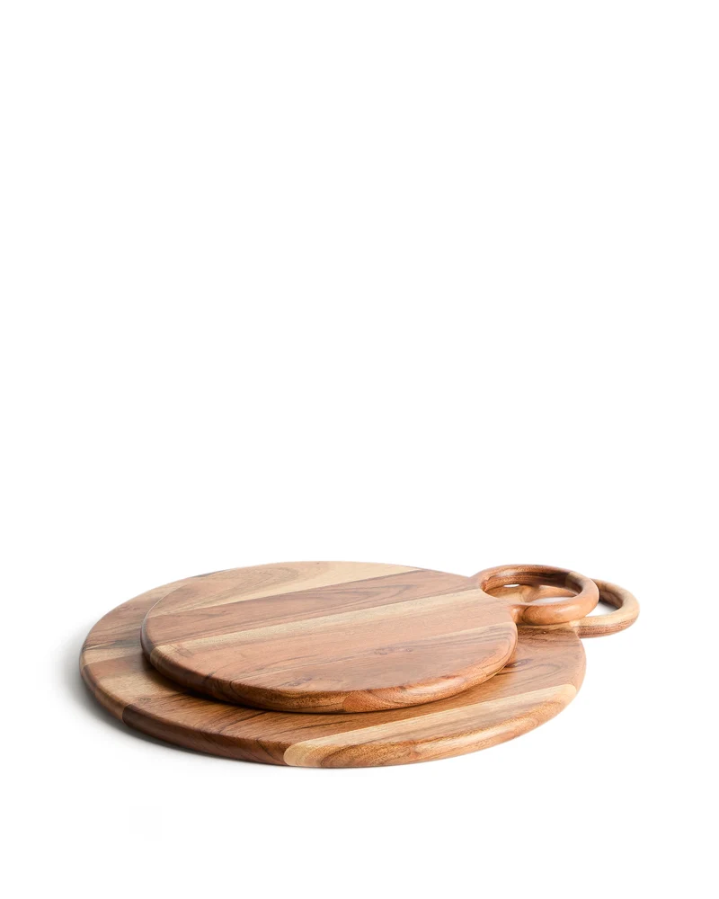 Dalme acacia wood serving board Ø26.5cm