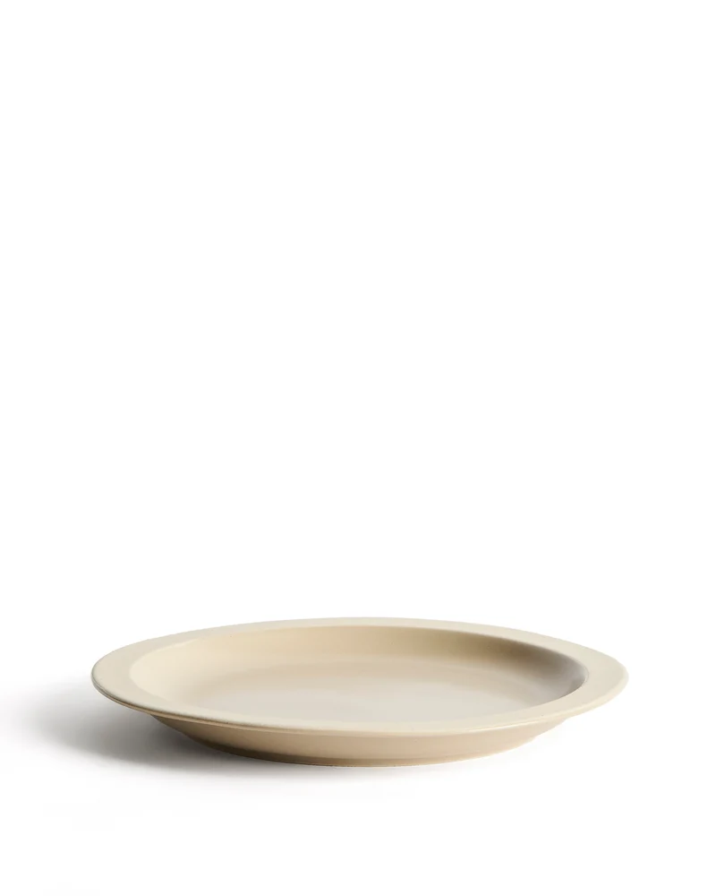 Doren beige ceramic plate
