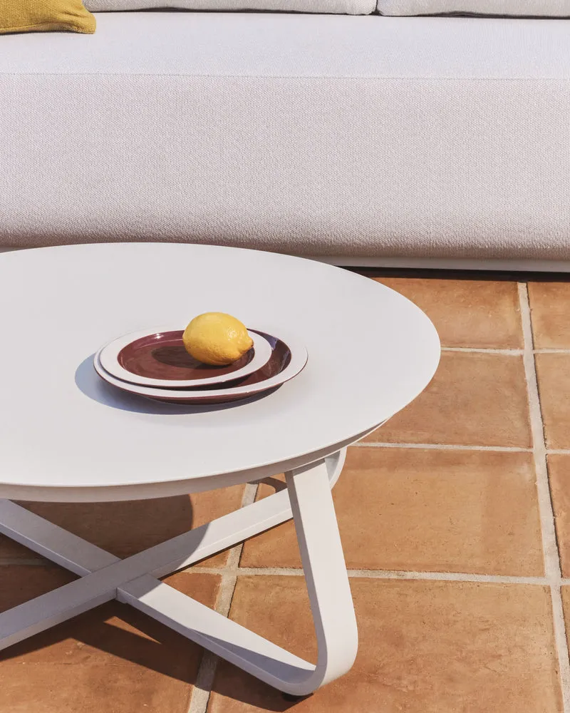 Doren burgundy ceramic dessert plate