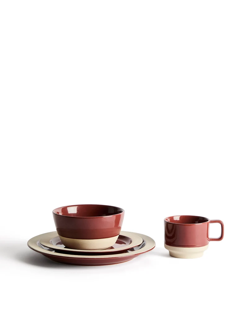 Doren burgundy ceramic mug