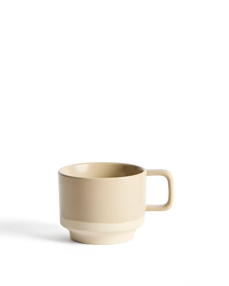 Doren beige ceramic mug