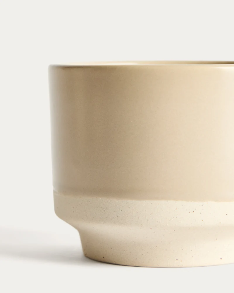 Doren beige ceramic mug