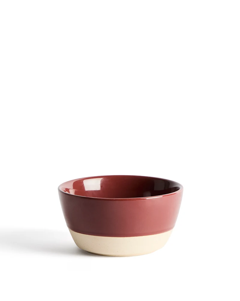 Doren burgundy ceramic bowl