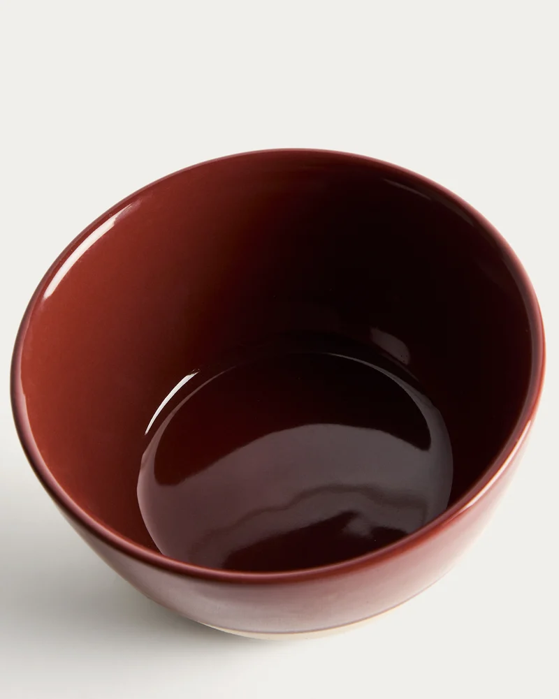 Doren burgundy ceramic bowl