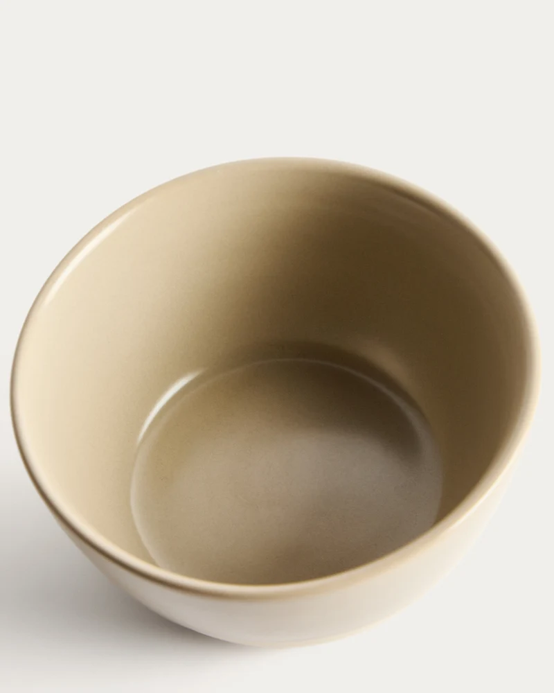 Doren beige ceramic bowl