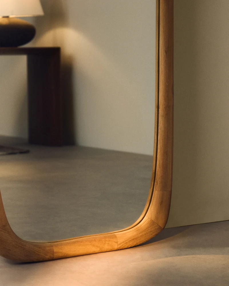 Alura teak wood mirror 158 x 61cm FSC 100%
