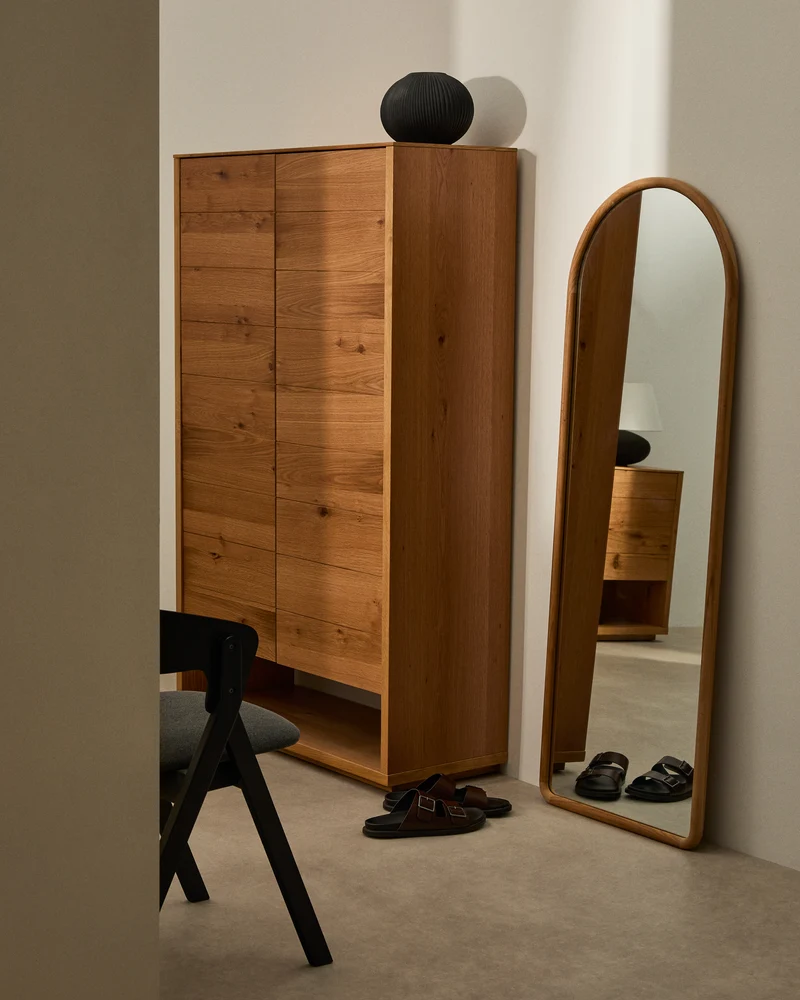 Milsa teak wood mirror 55 x 155cm FSC 100%