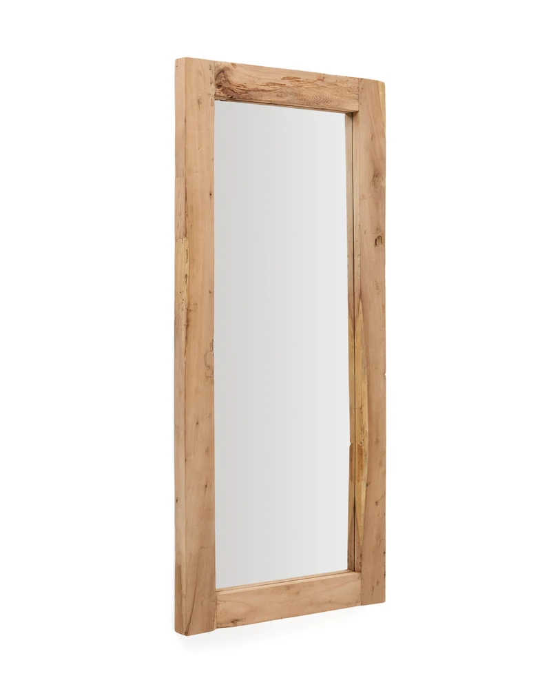 Maden wooden mirror with a natural finish 80 x 180 cm
