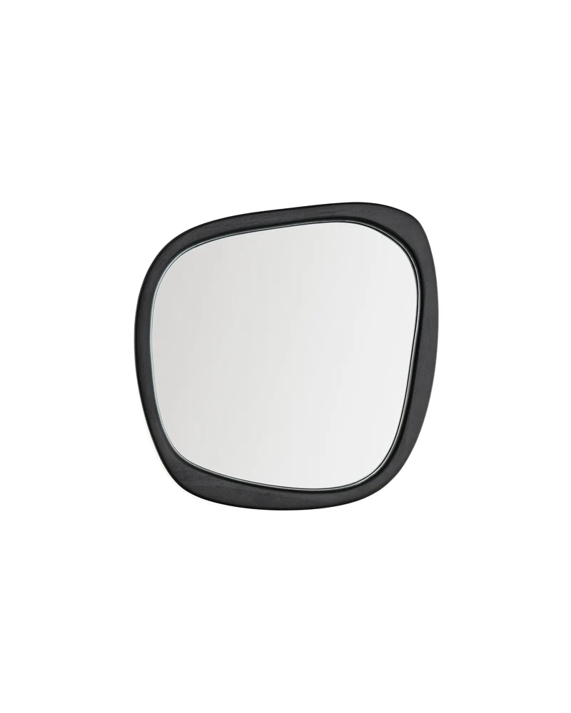 Alura black teak wood mirror 45,5 x 47 cm FSC 100%