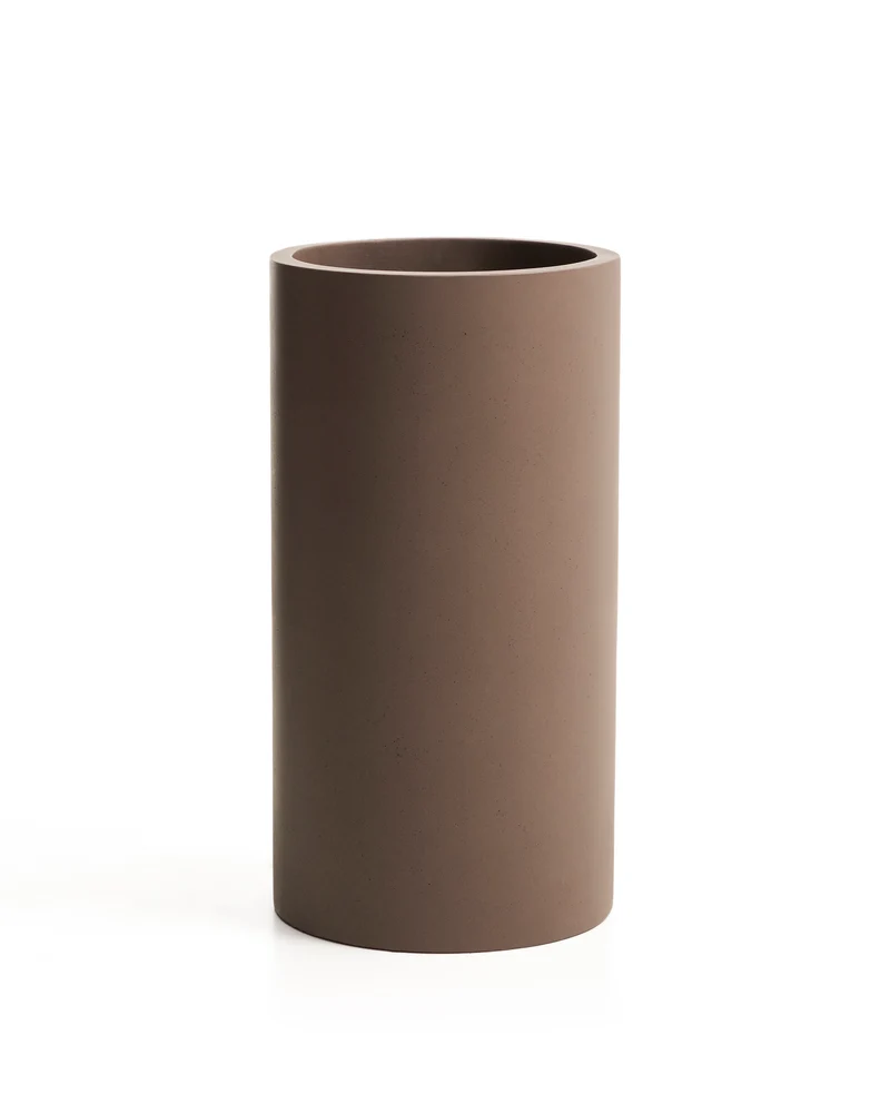Aiguablava brown cement planter Ø 42cm