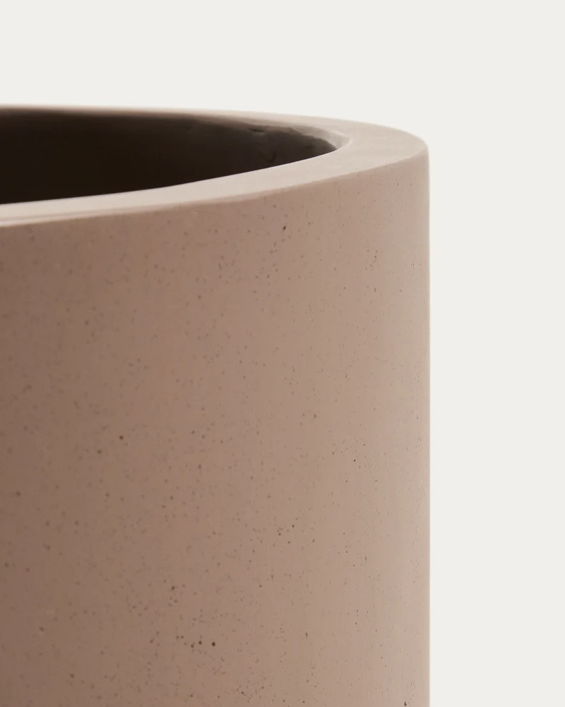Aiguablava brown cement planter Ø 52cm