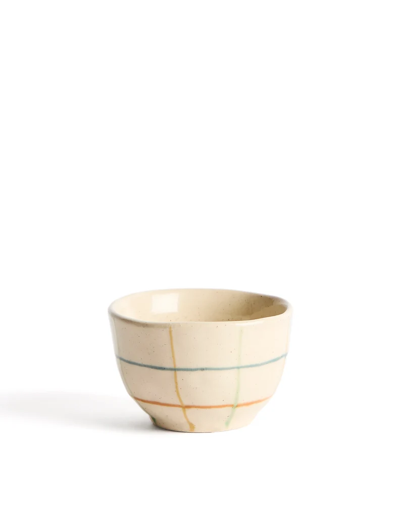 Belor ceramic bowl with multicoloured lines