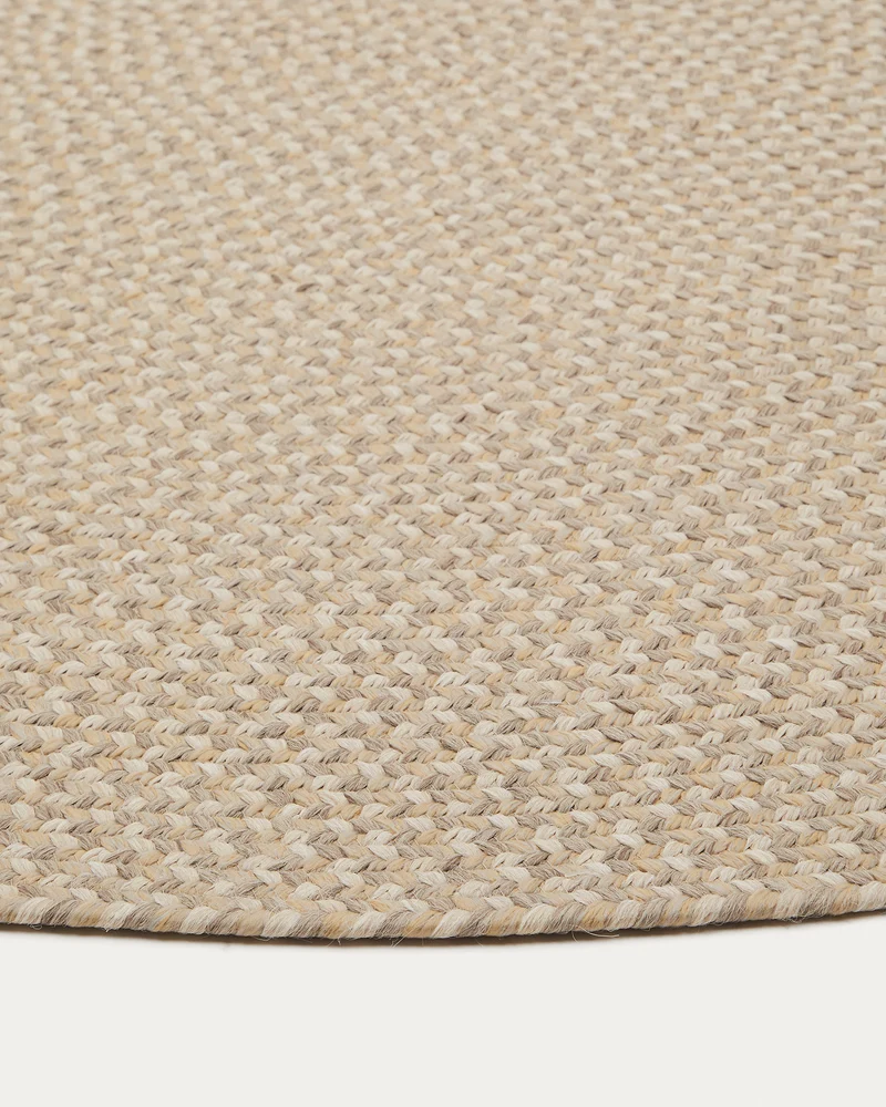 Rodhe Beige Oval Rug, 160 x 230 cm
