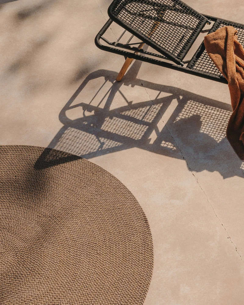 Despas Beige Round Rug, 200 cm