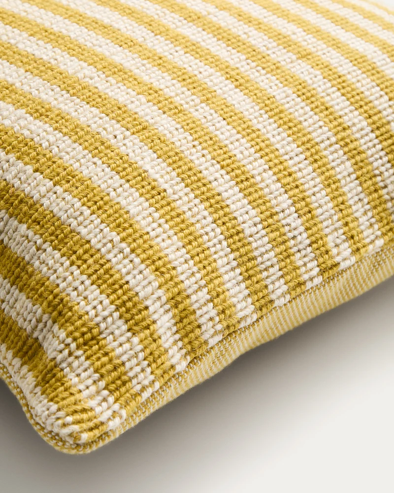 Dirome yellow striped cushion cover