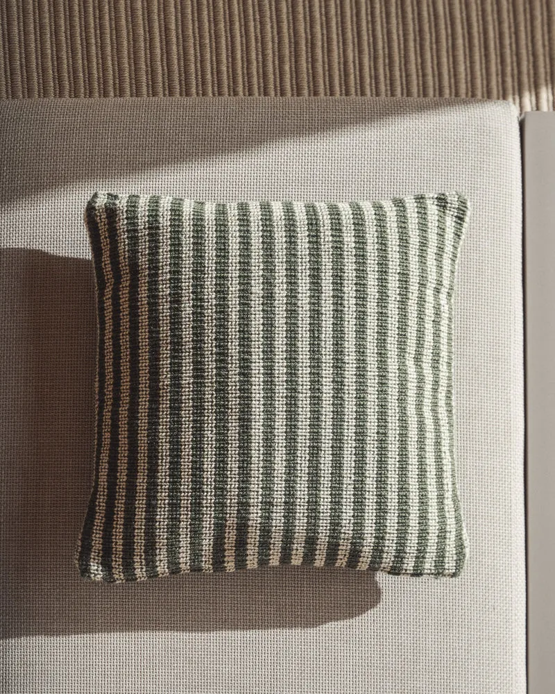 Dirome green striped cushion cover