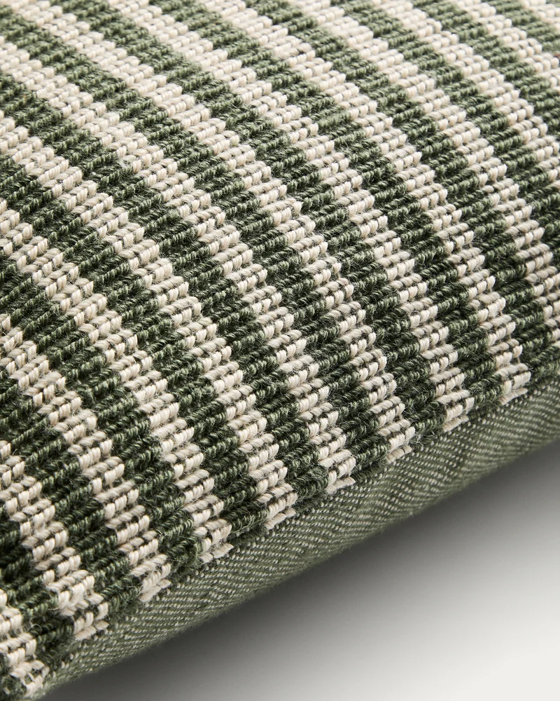 Dirome green striped cushion cover