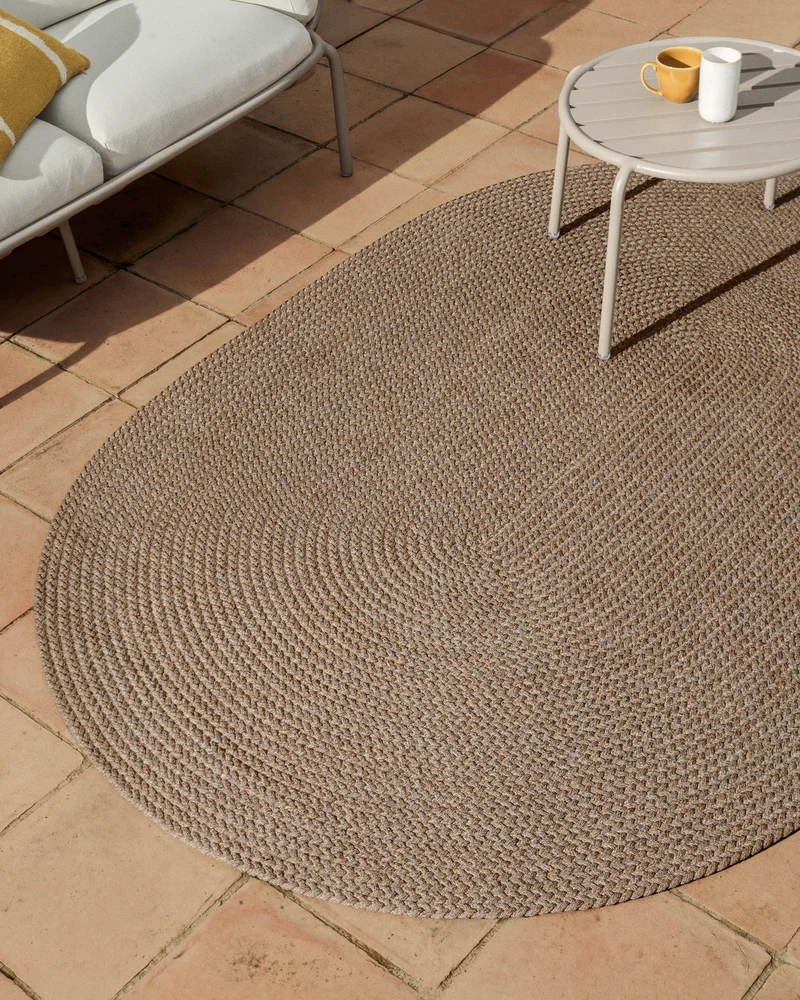 Despas Beige Oval Rug 160 x 230cm