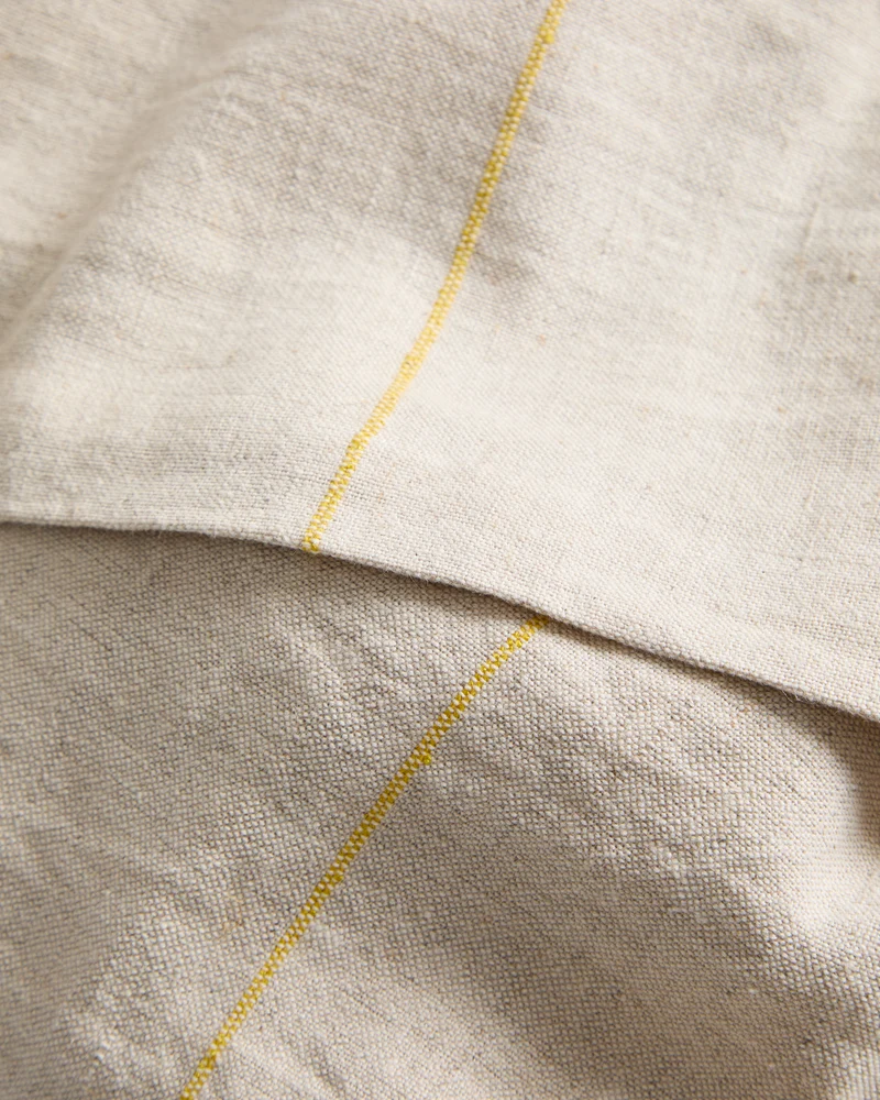 Ulaen beige cotton and linen tablecloth