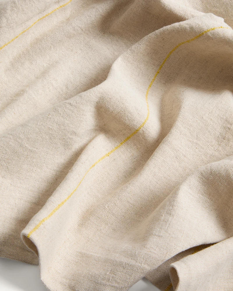 Ulaen beige cotton and linen tablecloth