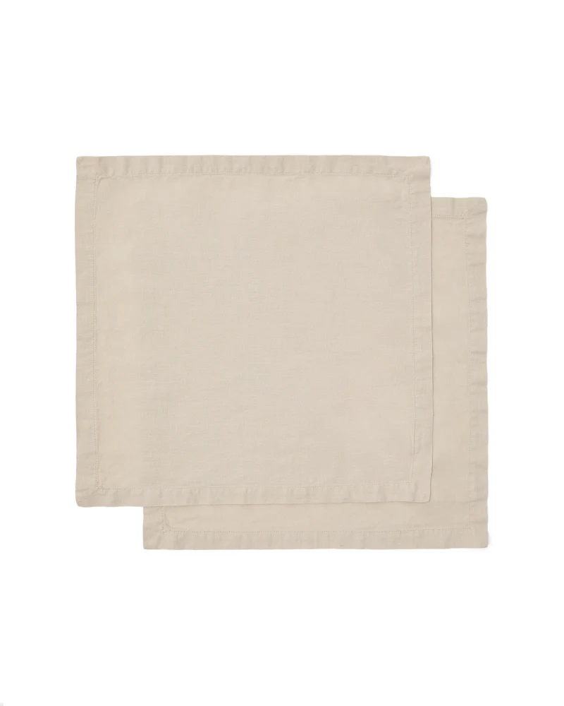 Aldine set of 2 napkins stone grey