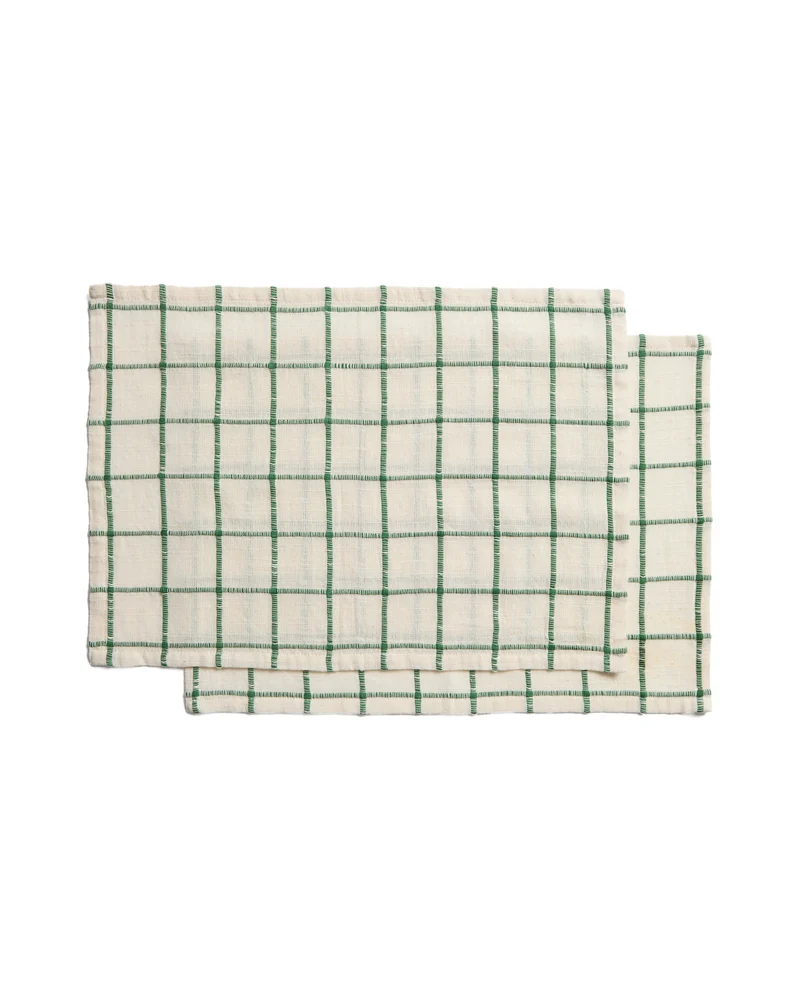 Adesta set of 2 individual placemats Green