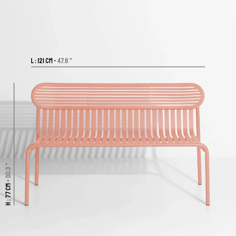 WEEK-END - Banc de jardin avec dossier