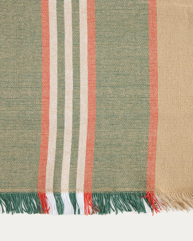 Davia table runner with green stripes 50 x 150cm