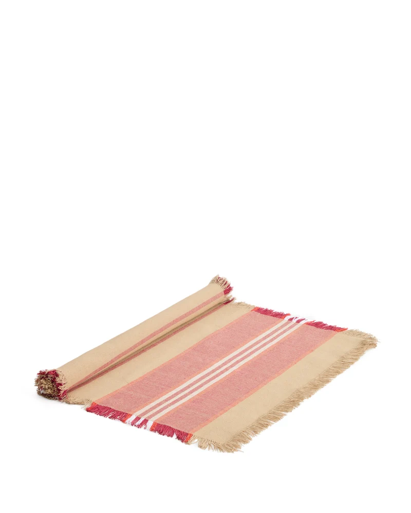 Davia table runner with red stripes 50 x 150cm