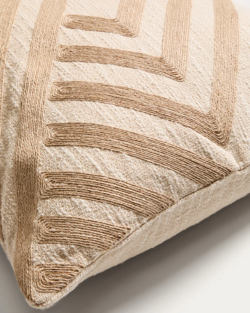 Silume ecru cushion cover 45 x 45cm