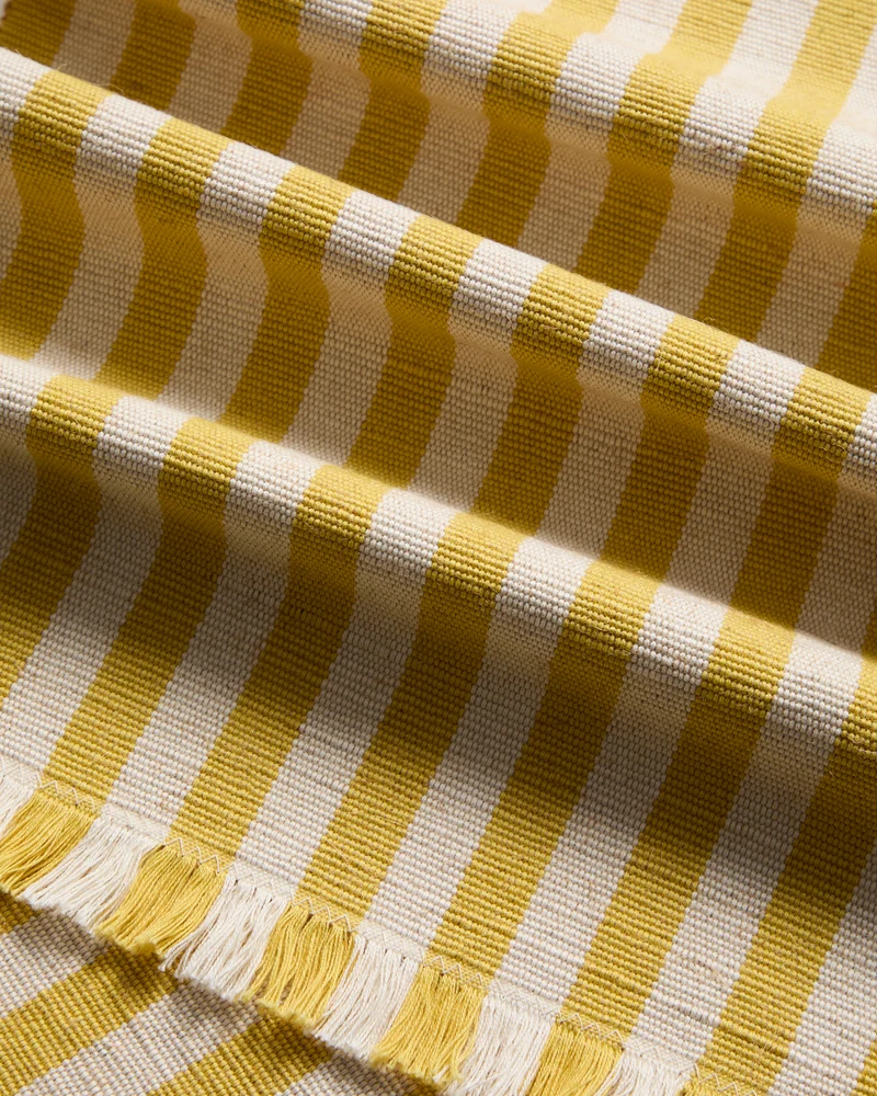 Daltan set of 2 yellow striped placemats 35 x 50cm