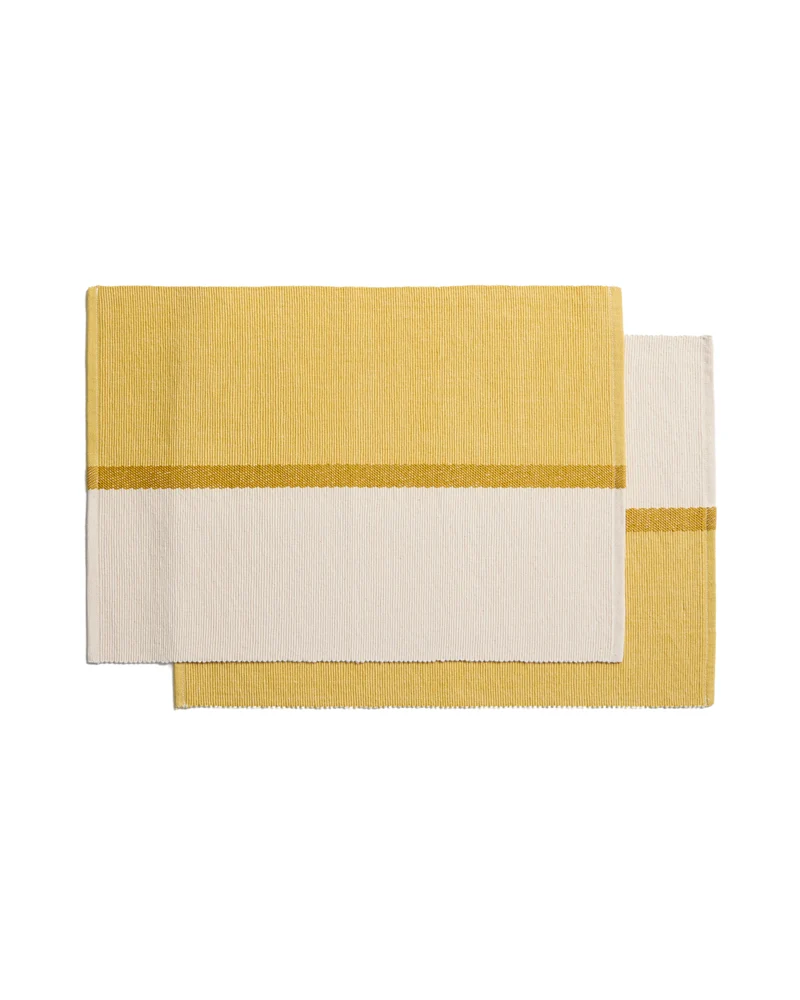 Tari set of 2 yellow placemats 35 x 50 cm