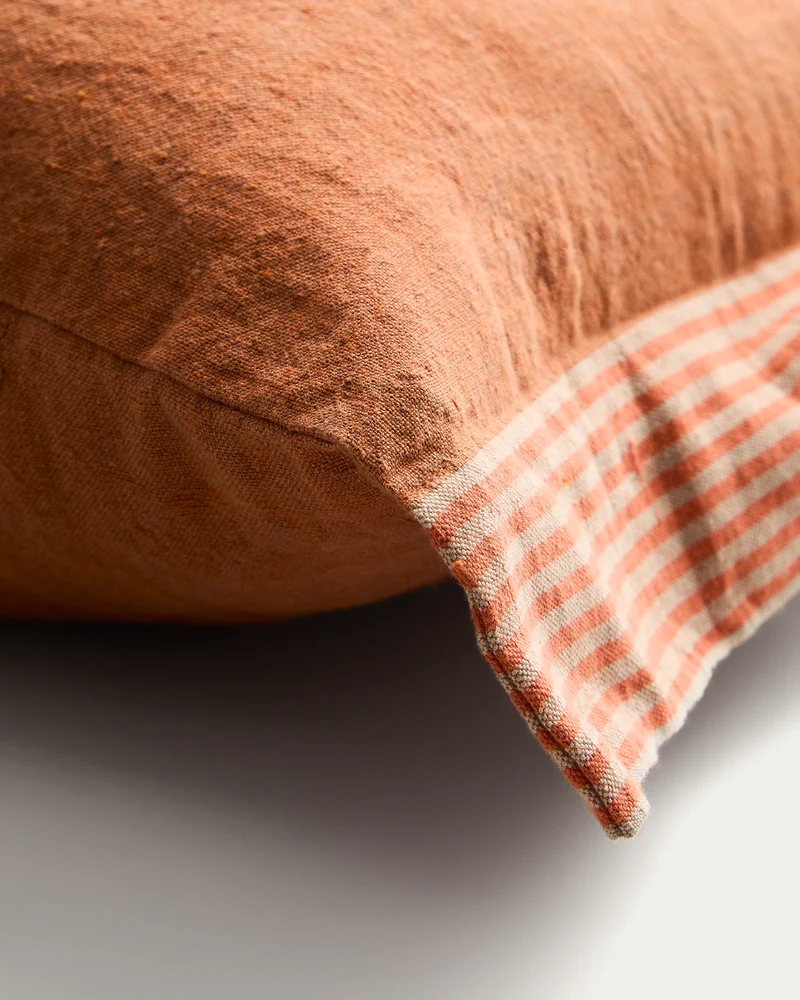 Disea cushion cover with orange striped detail 40 x 60 cm