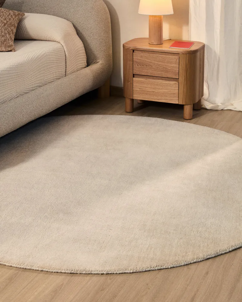 Empuries white round rug Ø200cm