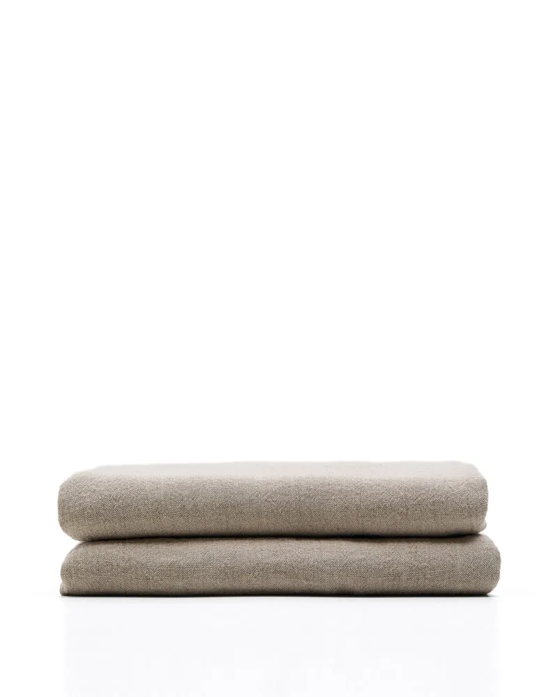 Tandi beige 100% linen bedspread for 150/160cm bed