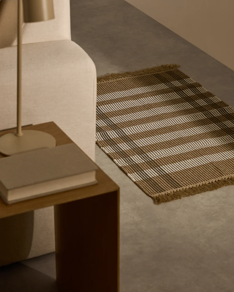 Rug Barani brown and beige 60 x 90 cm