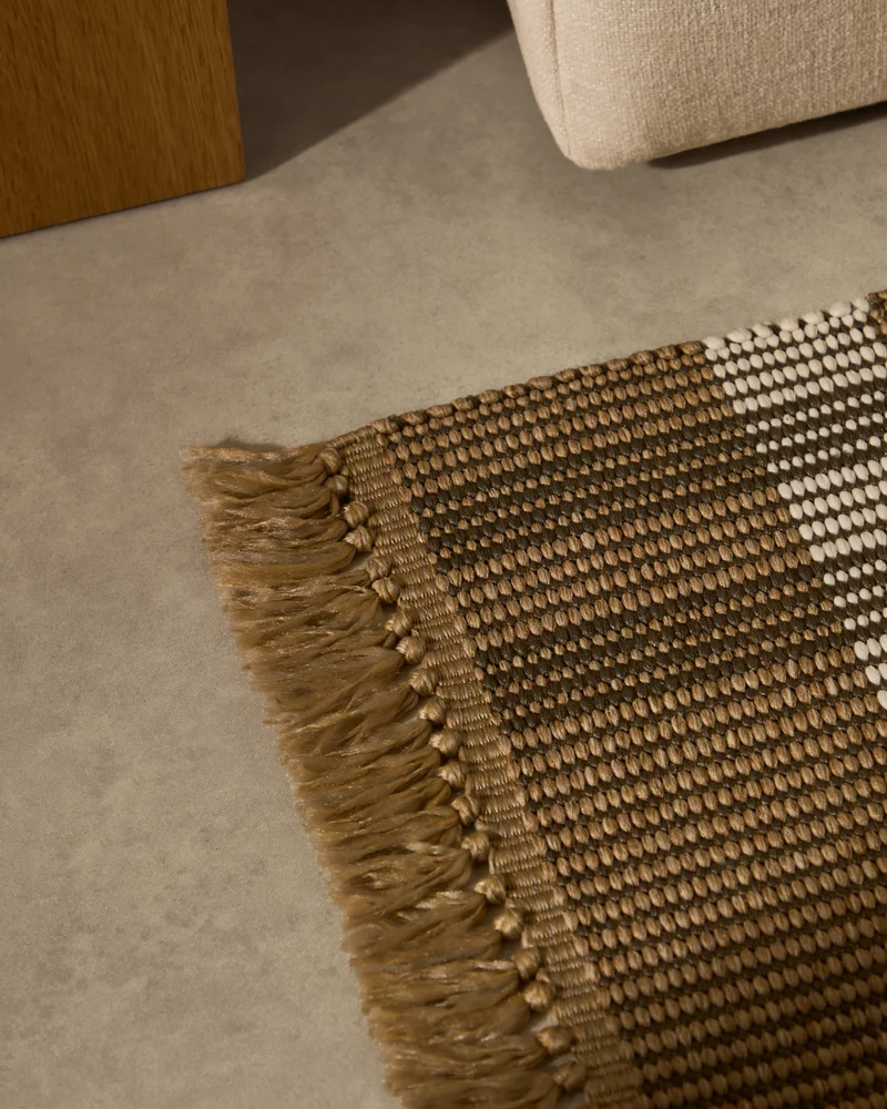 Rug Barani brown and beige 60 x 90 cm