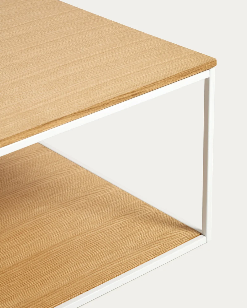 Yoana Square Coffee Table - Oak & White