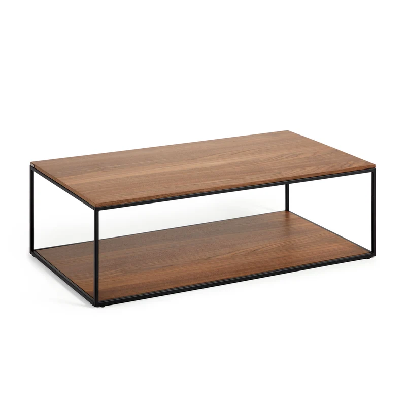Yoana coffee table - Walnut & Black
