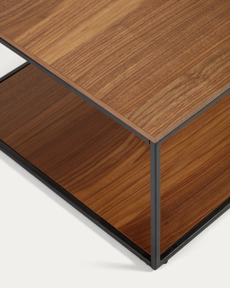 Yoana coffee table - Walnut & Black